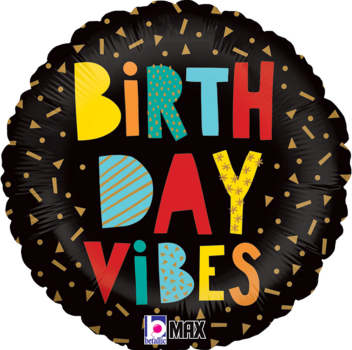 Folienballon - Birthday Vibes - ø 46cm